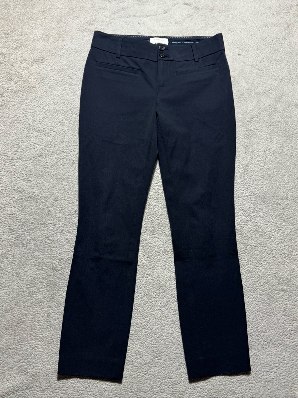 By Anthropologie Pants Womens 0 The Essential Slim Black Slacks Double Button